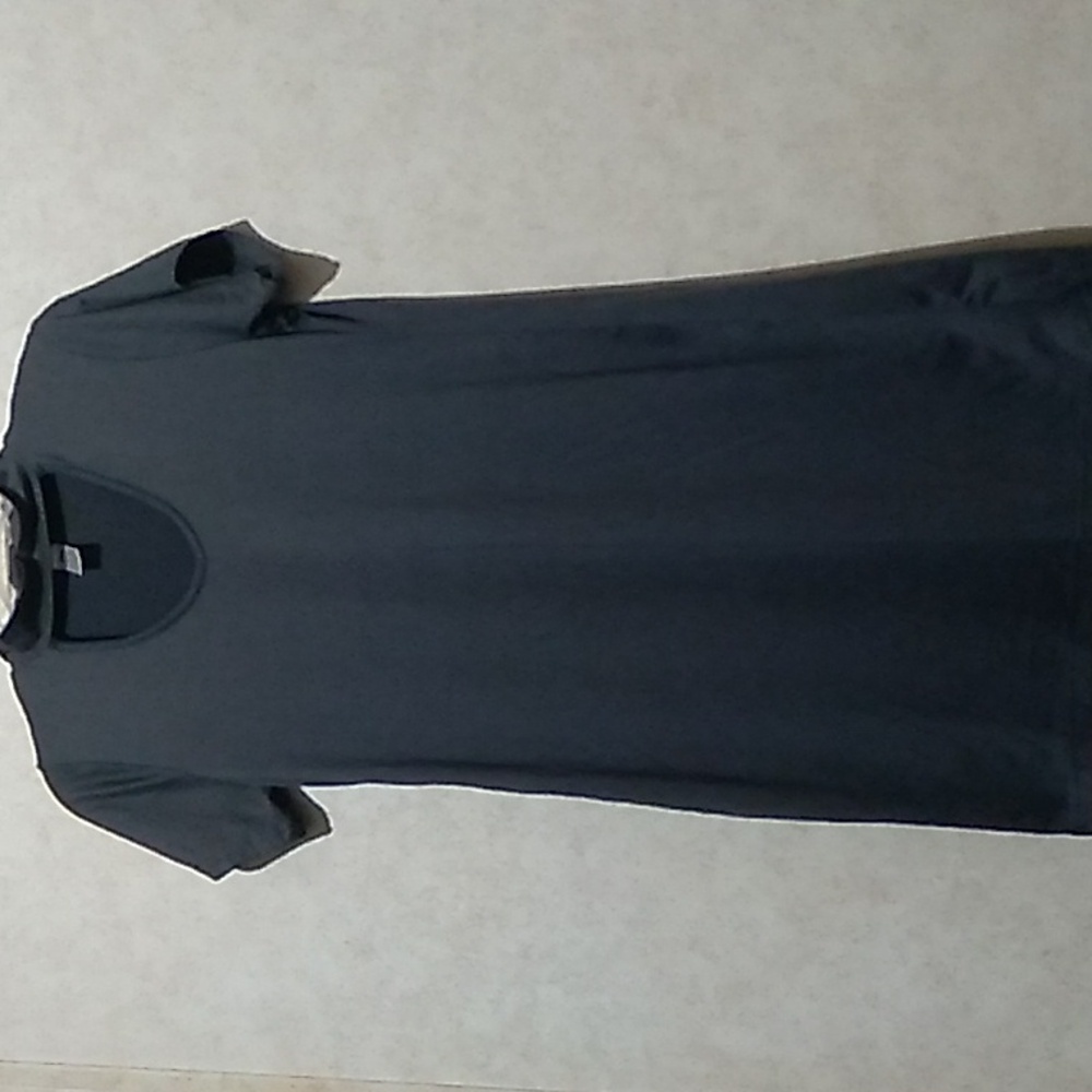 No brand tag. Gray choker style midi dress size medium